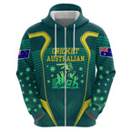 Australian Cricket Hoodie Dark Green Halftone Tech Graphic - Southern Cross Stars