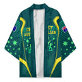 Australian Cricket Kimono Dark Green Halftone Tech Graphic - Southern Cross Stars