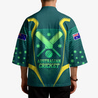 Australian Cricket Kimono Dark Green Halftone Tech Graphic - Southern Cross Stars