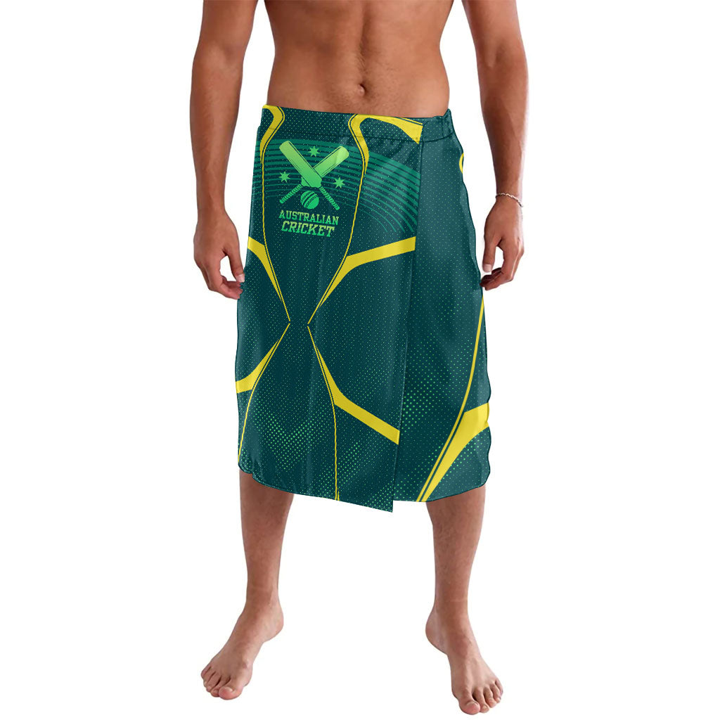 Australian Cricket Lavalava Dark Green Halftone Tech Graphic - Southern Cross Stars