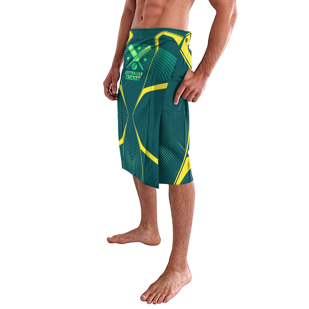 Australian Cricket Lavalava Dark Green Halftone Tech Graphic - Southern Cross Stars