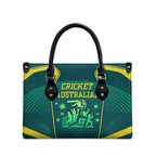 Australian Cricket Leather Bag Dark Green Halftone Tech Graphic - Southern Cross Stars