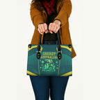 Australian Cricket Leather Bag Dark Green Halftone Tech Graphic - Southern Cross Stars