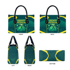 Australian Cricket Leather Bag Dark Green Halftone Tech Graphic - Southern Cross Stars