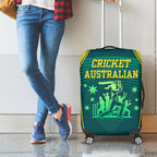 Australian Cricket Luggage Cover Dark Green Halftone Tech Graphic - Southern Cross Stars