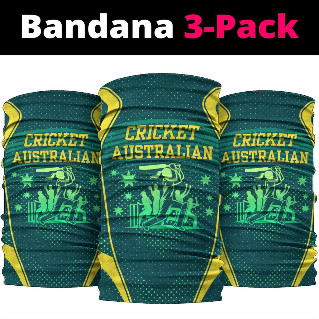 Australian Cricket Neck Gaiter Dark Green Halftone Tech Graphic - Southern Cross Stars