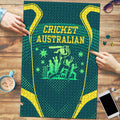Australian Cricket Puzzle Dark Green Halftone Tech Graphic - Southern Cross Stars