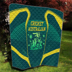 Australian Cricket Quilt Dark Green Halftone Tech Graphic - Southern Cross Stars