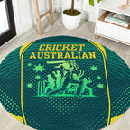 Australian Cricket Round Carpet Dark Green Halftone Tech Graphic - Southern Cross Stars