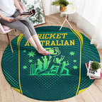 Australian Cricket Round Carpet Dark Green Halftone Tech Graphic - Southern Cross Stars