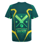 Australian Cricket Rugby Jersey Dark Green Halftone Tech Graphic - Southern Cross Stars