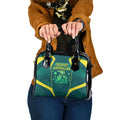 Australian Cricket Shoulder Handbag Dark Green Halftone Tech Graphic - Southern Cross Stars