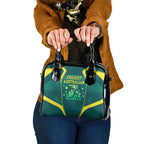 Australian Cricket Shoulder Handbag Dark Green Halftone Tech Graphic - Southern Cross Stars