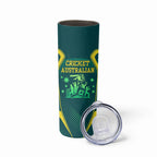 Australian Cricket Skinny Tumbler Dark Green Halftone Tech Graphic - Southern Cross Stars