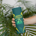 Australian Cricket Skinny Tumbler Dark Green Halftone Tech Graphic - Southern Cross Stars