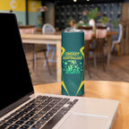 Australian Cricket Skinny Tumbler Dark Green Halftone Tech Graphic - Southern Cross Stars