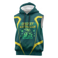 Australian Cricket Sleeveless Hoodie Dark Green Halftone Tech Graphic - Southern Cross Stars
