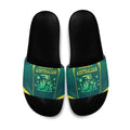 Australian Cricket Slide Sandals Dark Green Halftone Tech Graphic - Southern Cross Stars