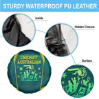 Australian Cricket Spare Tire Cover Dark Green Halftone Tech Graphic - Southern Cross Stars