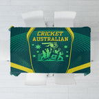 Australian Cricket Tablecloth Dark Green Halftone Tech Graphic - Southern Cross Stars