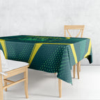 Australian Cricket Tablecloth Dark Green Halftone Tech Graphic - Southern Cross Stars