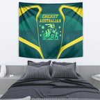 Australian Cricket Tapestry Dark Green Halftone Tech Graphic - Southern Cross Stars