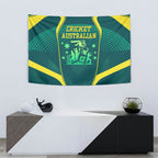 Australian Cricket Tapestry Dark Green Halftone Tech Graphic - Southern Cross Stars