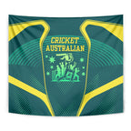 Australian Cricket Tapestry Dark Green Halftone Tech Graphic - Southern Cross Stars