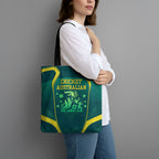 Australian Cricket Tote Bag Dark Green Halftone Tech Graphic - Southern Cross Stars