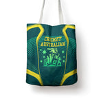 Australian Cricket Tote Bag Dark Green Halftone Tech Graphic - Southern Cross Stars