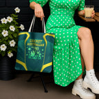 Australian Cricket Tote Bag Dark Green Halftone Tech Graphic - Southern Cross Stars