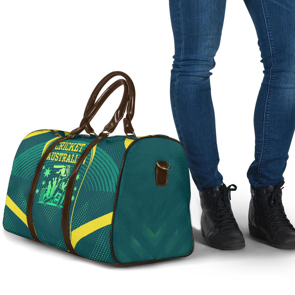 Australian Cricket Travel Bag Dark Green Halftone Tech Graphic - Southern Cross Stars
