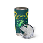 Australian Cricket Tumbler Cup Dark Green Halftone Tech Graphic - Southern Cross Stars