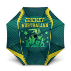 Australian Cricket Umbrella Dark Green Halftone Tech Graphic - Southern Cross Stars