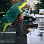 Australian Cricket Umbrella Dark Green Halftone Tech Graphic - Southern Cross Stars