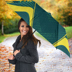 Australian Cricket Umbrella Dark Green Halftone Tech Graphic - Southern Cross Stars