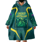 Australian Cricket Wearable Blanket Hoodie Dark Green Halftone Tech Graphic - Southern Cross Stars