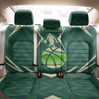 Australian Boomers Basketball Back Car Seat Cover Green Hexagon Camo Style With Dynamic Slam Dunk Graphic