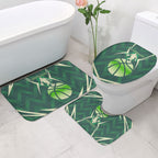 Australian Boomers Basketball Bathroom Set Green Hexagon Camo Style With Dynamic Slam Dunk Graphic