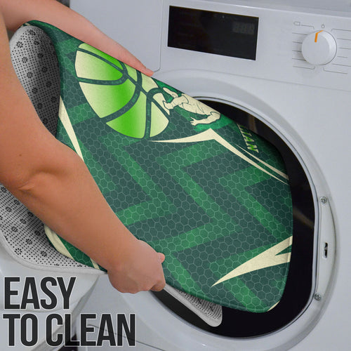 Australian Boomers Basketball Bathroom Set Green Hexagon Camo Style With Dynamic Slam Dunk Graphic