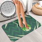 Australian Boomers Basketball Bathroom Set Green Hexagon Camo Style With Dynamic Slam Dunk Graphic