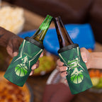 Australian Boomers Basketball 4 in 1 Can Cooler Tumbler Green Hexagon Camo Style With Dynamic Slam Dunk Graphic