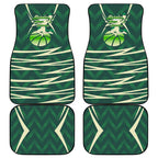 Australian Boomers Basketball Car Mats Green Hexagon Camo Style With Dynamic Slam Dunk Graphic