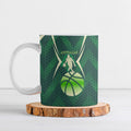 Australian Boomers Basketball Ceramic Mug Green Hexagon Camo Style With Dynamic Slam Dunk Graphic