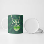 Australian Boomers Basketball Ceramic Mug Green Hexagon Camo Style With Dynamic Slam Dunk Graphic