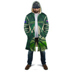 Australian Boomers Basketball Cloak Green Hexagon Camo Style With Dynamic Slam Dunk Graphic