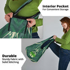 Australian Boomers Basketball Grocery Bag Green Hexagon Camo Style With Dynamic Slam Dunk Graphic