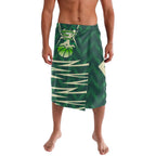 Australian Boomers Basketball Lavalava Green Hexagon Camo Style With Dynamic Slam Dunk Graphic