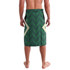 Australian Boomers Basketball Lavalava Green Hexagon Camo Style With Dynamic Slam Dunk Graphic