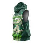 Australian Boomers Basketball Sleeveless Hoodie Green Hexagon Camo Style With Dynamic Slam Dunk Graphic